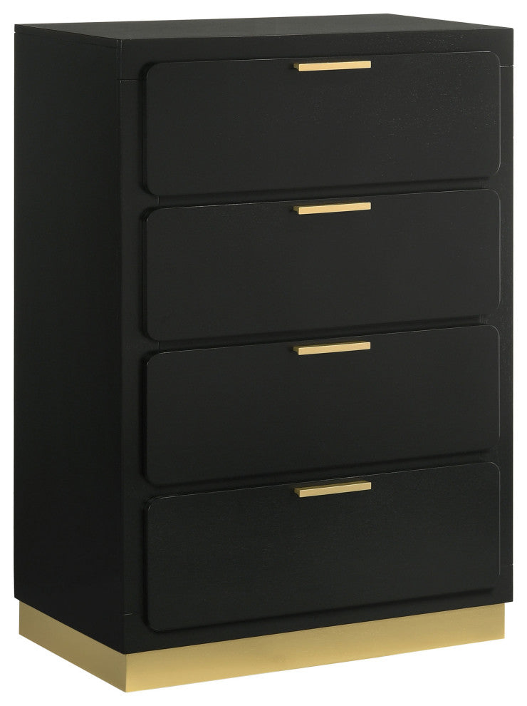 Caraway 4-drawer Bedroom Chest Black