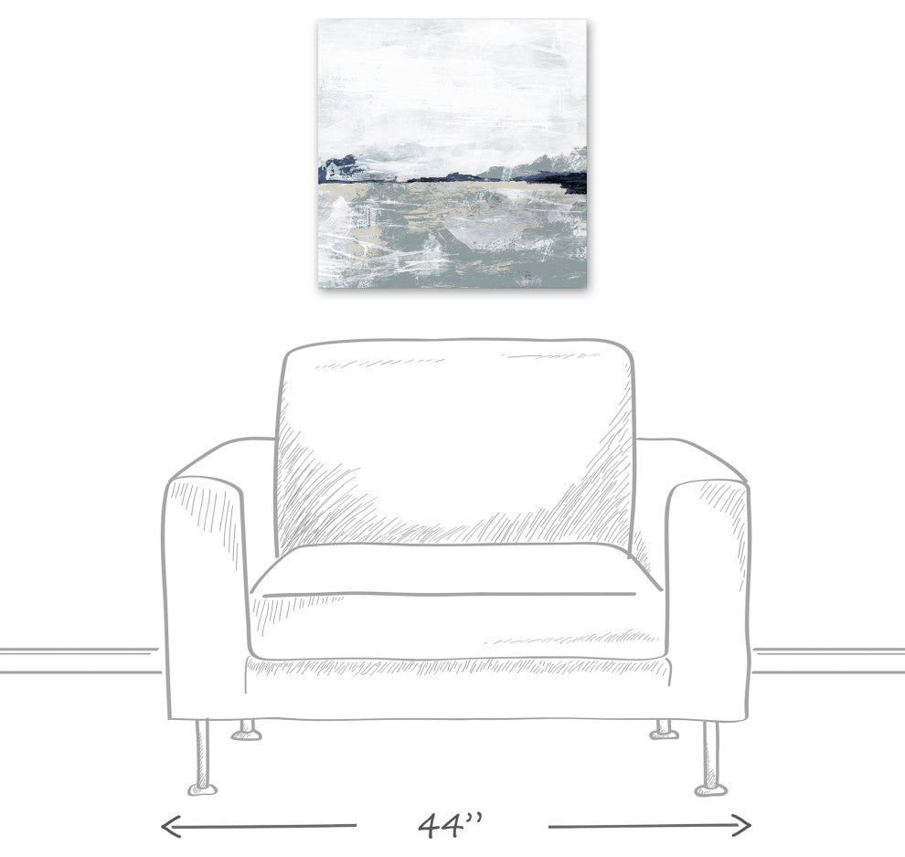 Blue Sage Abstract 20x20 Canvas Wall Art
