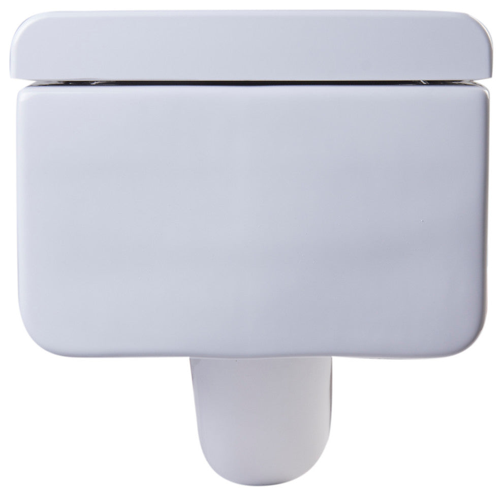 Square Modern Wall Mount Dual Flush Toilet Bowl