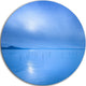 Blue Water Surface In Morning, Seascape Photo Disc Metal Artwork, 11"