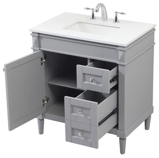 Home Living 21" Transitional Grey-Light Bathroom Vanity