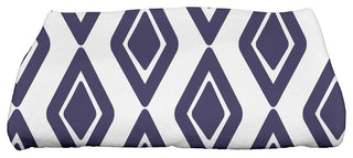 Diamond Jive 1, Geometric Print Bath Towel, Navy Blue