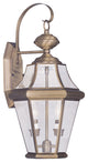 Georgetown Outdoor Wall Lantern, Antique Brass