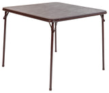 Folding Card Lightweight Portable Folding Table With Collapsible Legs, Brown