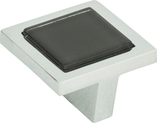 Atlas Homewares 230 Spa 1-3/8 Inch Square Cabinet Knob - Green / Brushed Nickel