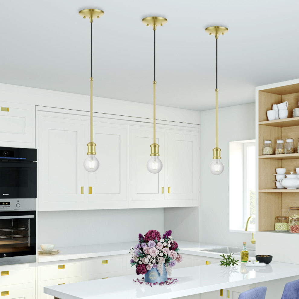 Lansdale 1 Light Satin Brass Single Pendant