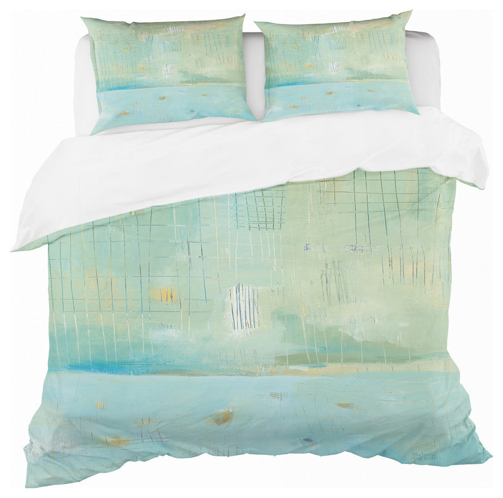 Dreaming of The Shore I Geometric Duvet Cover Set, King