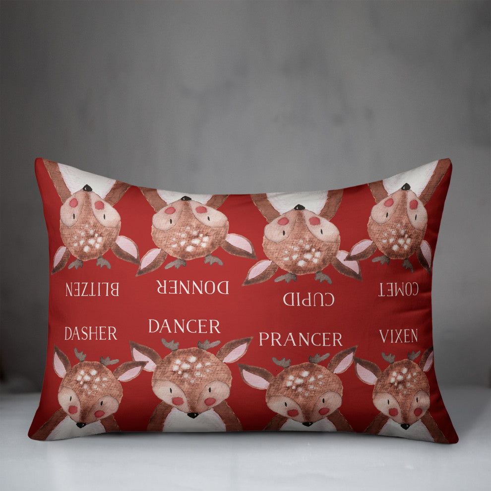 Reindeer Pals 20x14 Indoor/Outdoor Pillow