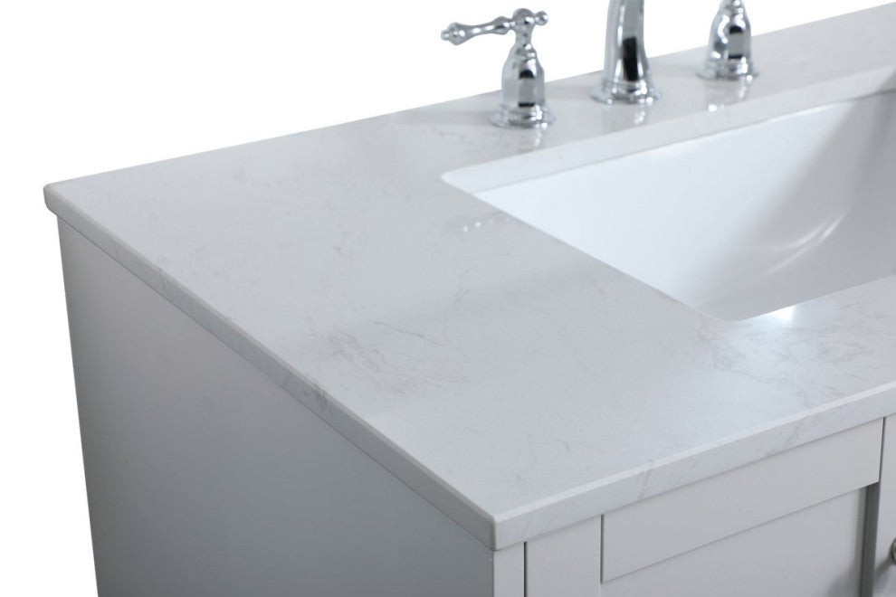 22" Traditional Grey-Light Bathroom Vanity