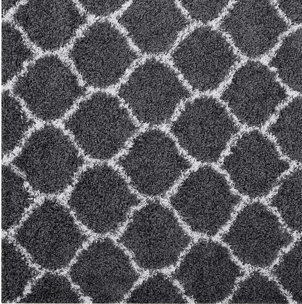 Solvea Moroccan Trellis 5x8 Shag Area Rug
