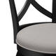 Hillsdale Ellendale Wood Swivel Stool, Curved X-Back, Black, Bar Height