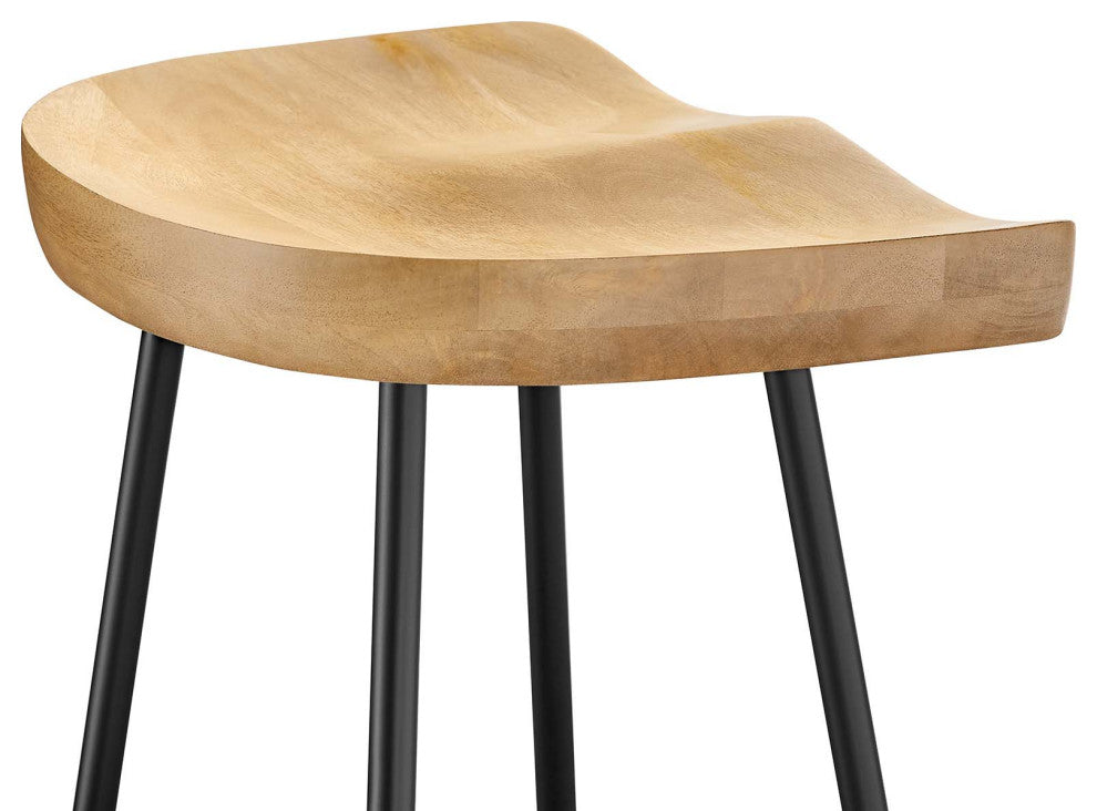 Concord Backless Wood Bar Stools - Set of 2