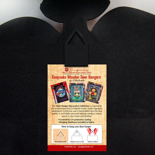 Black Cat Pumpkin Door Hanger