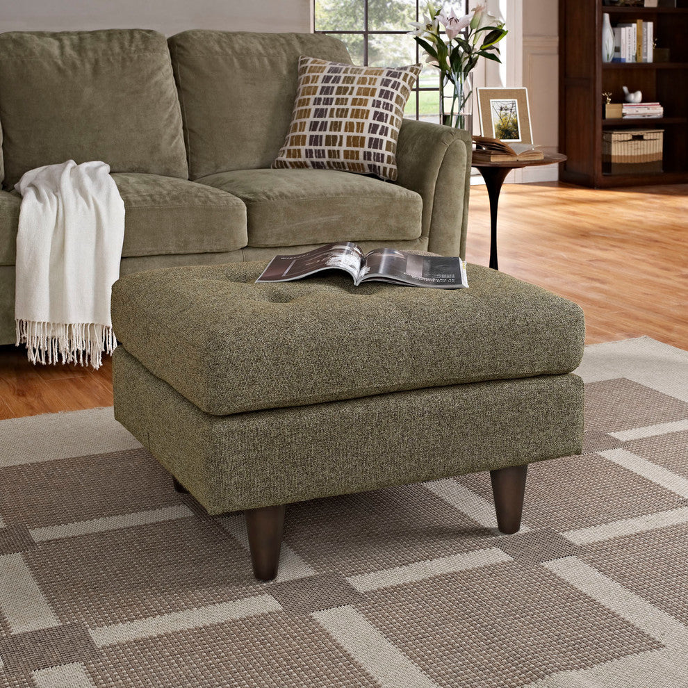 Empress Upholstered Ottoman, Oatmeal