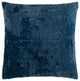 Surya Velvet Deco Dark Blue Pillow Shell With Polyester Insert 20"H X 20"W