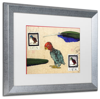 Nick Bantock 'Katin Parrot' Matted Framed Art, 20x16