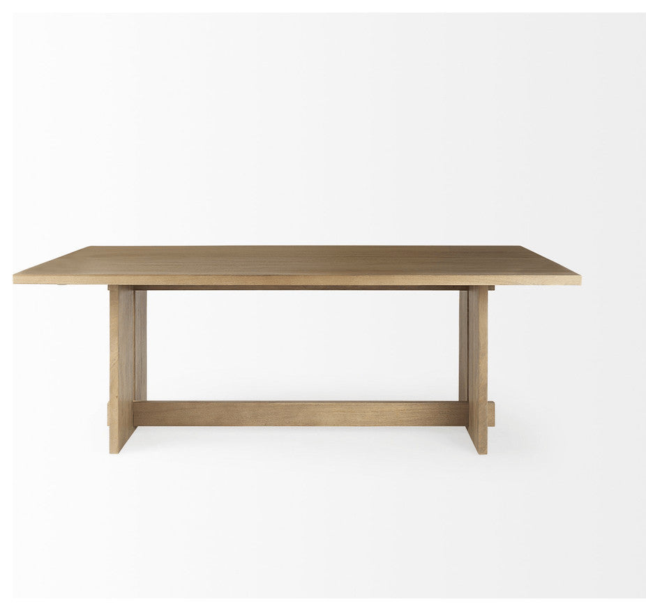 Light Natural Modern Rustic Wooden Dining Table