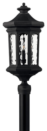 Hinkley Raley Large Post Top Or Pier Mount Lantern, Museum Black