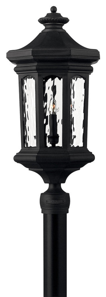 Hinkley Raley Large Post Top Or Pier Mount Lantern, Museum Black