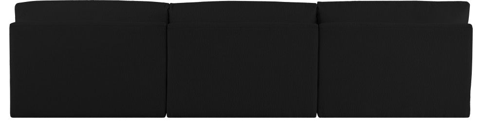 Ease Fabric Upholstered Modular Sofa, Black