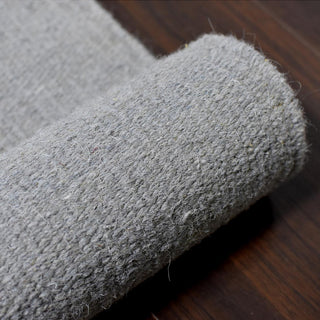 HAND WOVEN FLAT WEAVE KILIM WOOL ECO-FRIENDLY AREA RUGS-Solid,Light Silver