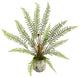 Nearly Natural 20" Fern Artificial Plant, Decorative Planter