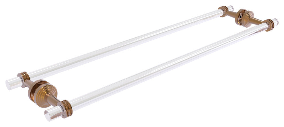 Pacific Beach 30" Dotted Back to Back Shower Door Towel Bar, Brushed Bronze