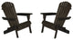 Oceanic Adirondack Chair, Dark Brown, Set of 2