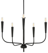 Maxim 24815 Vela 5 Light 24"W Abstract Chandelier - Black