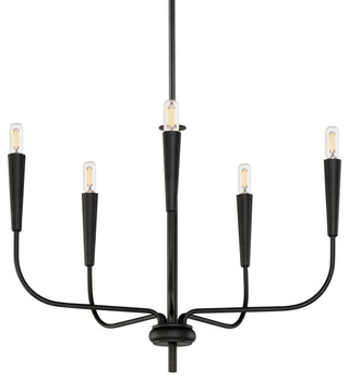 Maxim 24815 Vela 5 Light 24"W Abstract Chandelier - Black