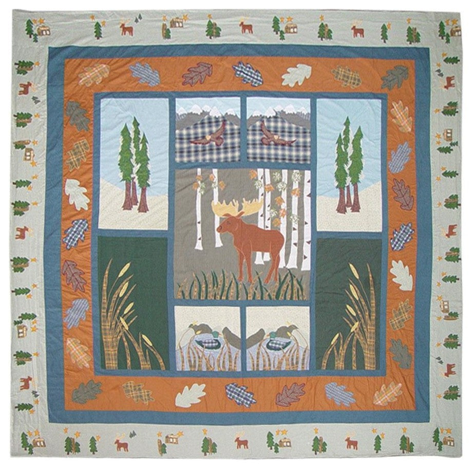 Moose Quilt King 105"X95"