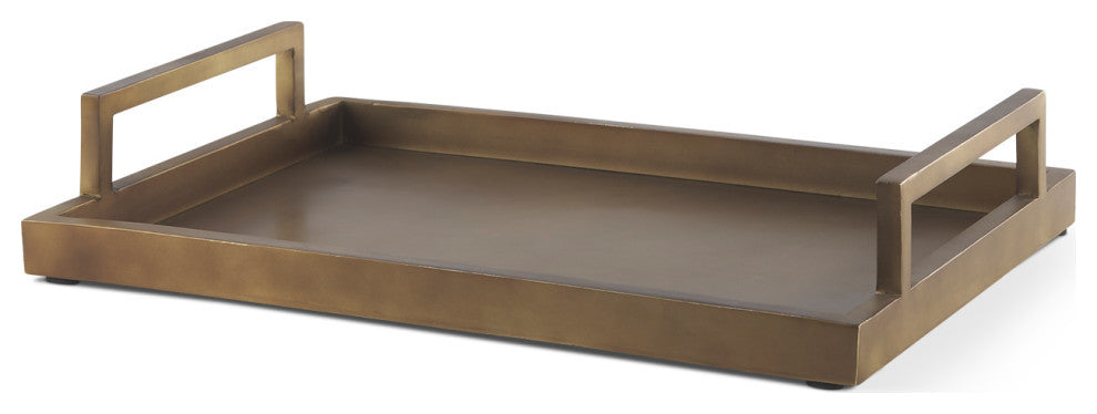 Shay Gold Aluminium Tray, Medium