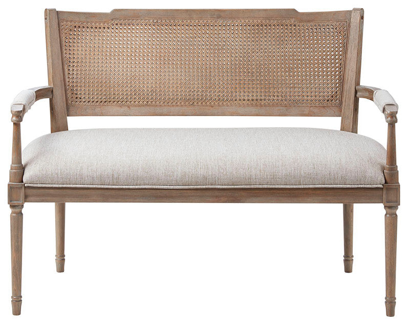 Madison Park Willshire Farmhouse Rustic Wooden Settee