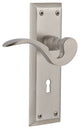 New York Plate With Keyhole Manor Lever, Satin Nickel, Right-Handed