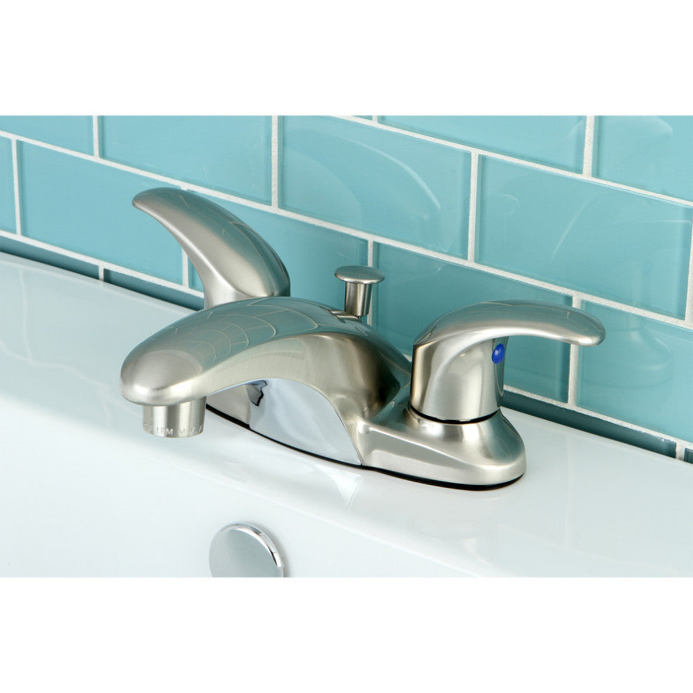 Kingston Brass 4" Centerset Bathroom Faucet, Brushed Nickel