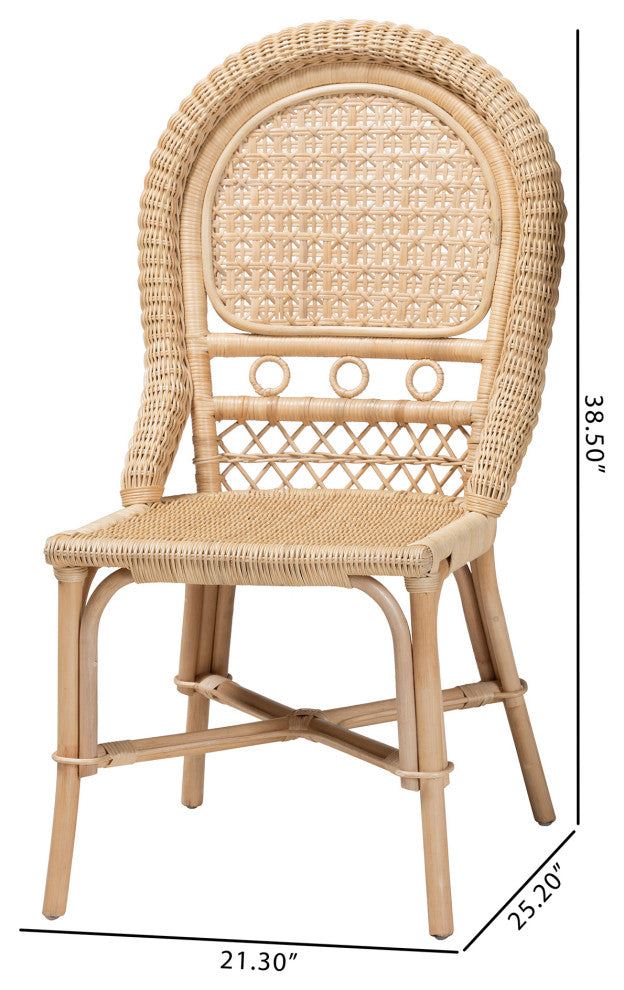 Luvena Rattan Dining Chairs, Set of 2
