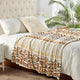 Floral Printed Flannel Throw, Leaves