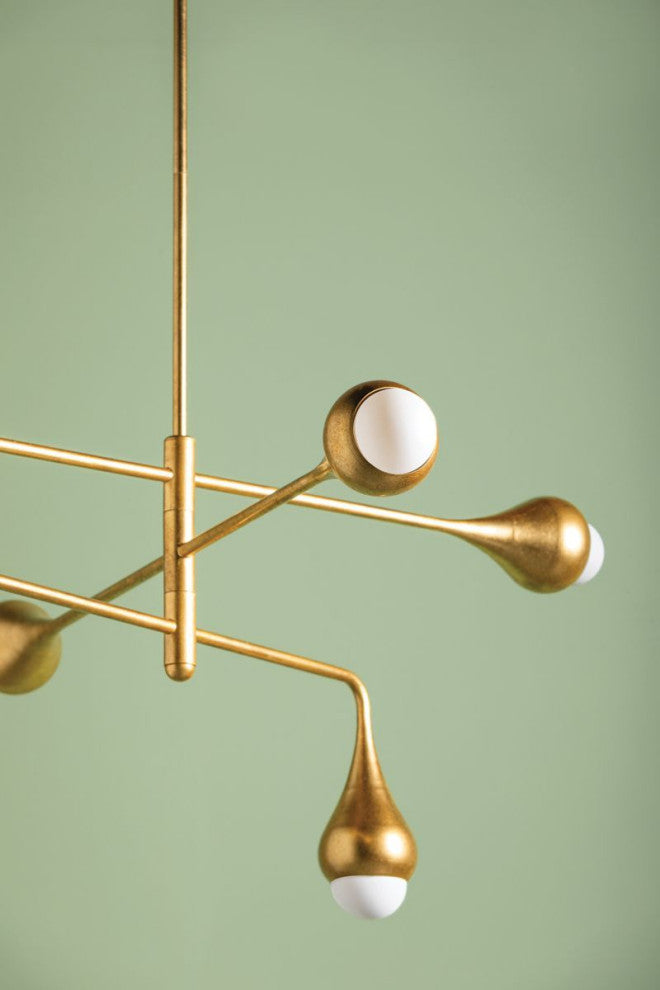 Mitzi Luciel Chandelier Vintage Gold Leaf