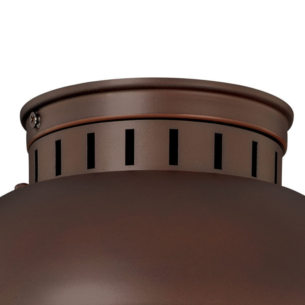 Vaxcel Harwich 10" Outdoor Flush Mount, Burnished Bronze