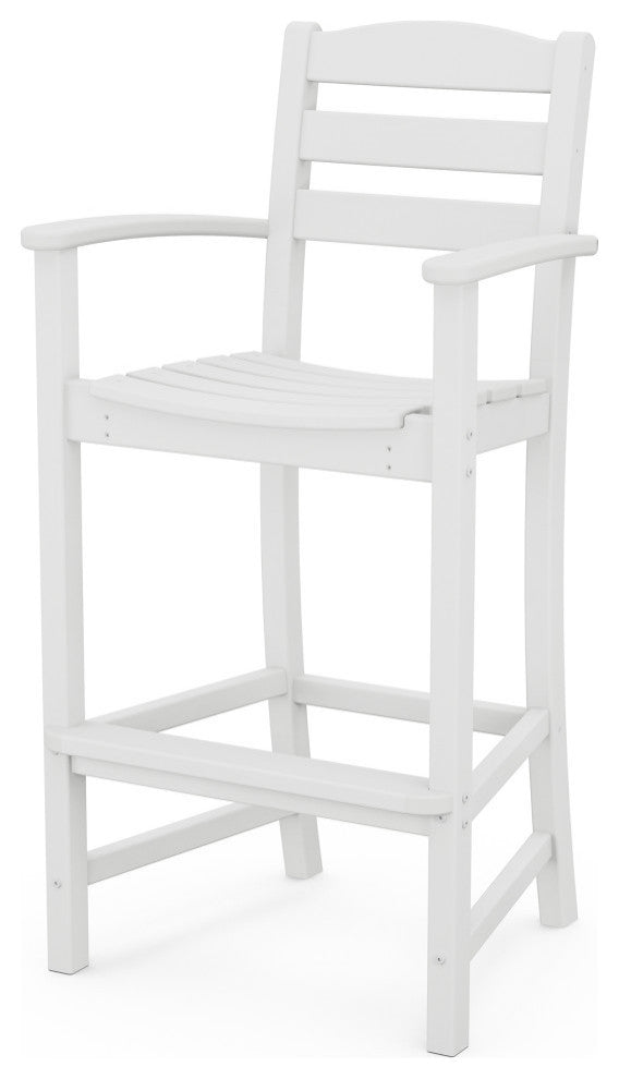 Polywood La Casa Cafe Bar Arm Chair, White