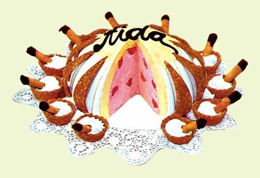 Aida Bomb Cake- Gallery Wrapped Canvas Art 28" x 42"