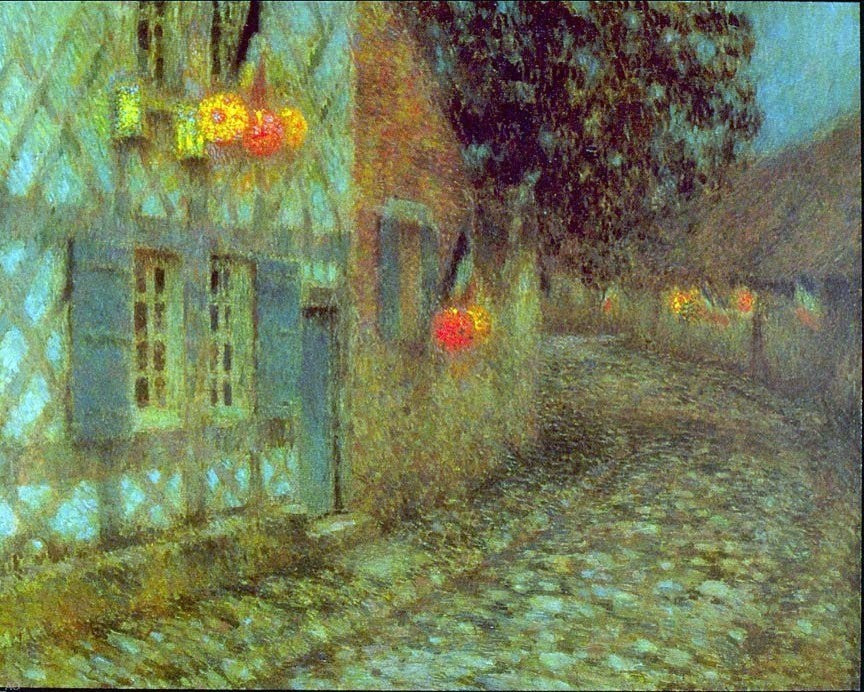 Henri Le Sidaner Fourteenth of July, 20"x25" Gallery Wrapped Canvas Print