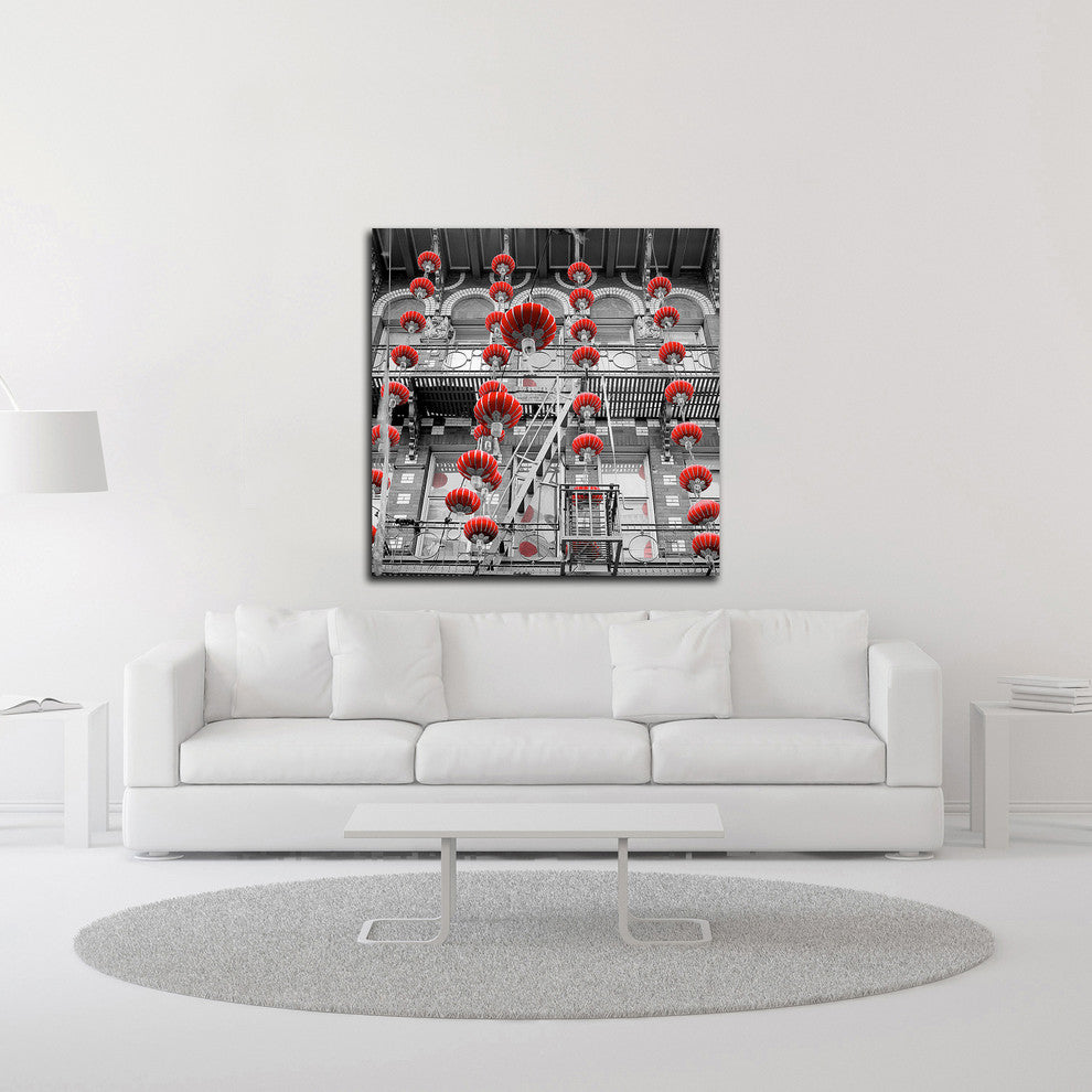 Red Lanterns by Alan Blaustein, Print on Canvas, 16"x16"