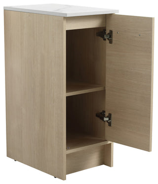 12 inch Plywood Freestanding Bathroom Vanity Set with Shelf and Slate Top