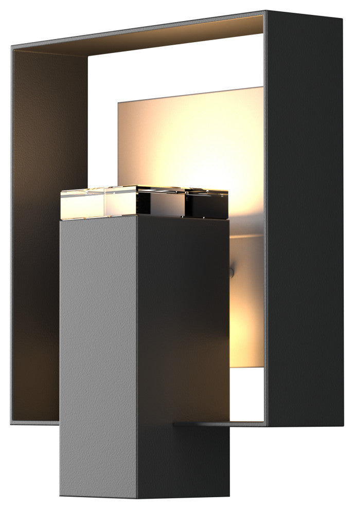 Shadow Box Medium Outdoor Sconce, Coastal Black/Coastal Burnished Steel