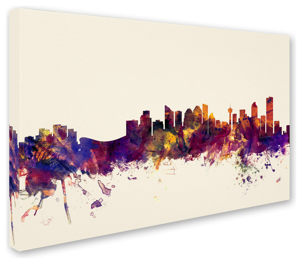 Michael Tompsett 'Calgary Canada Skyline' Canvas Art, 24"x16"