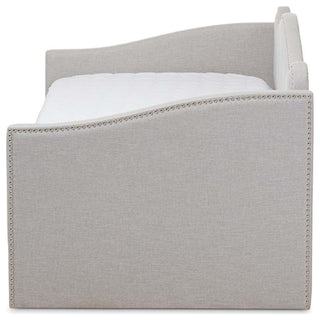 Helena Fabric Daybed With Trundle, Grayish Beige