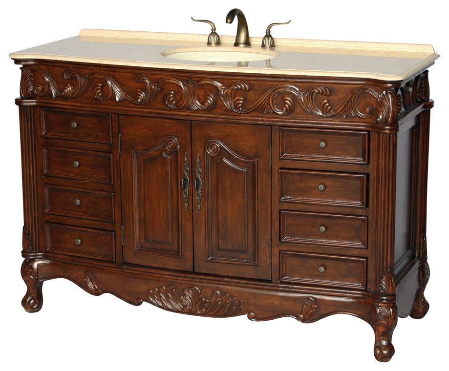 48" Antique Style Single Sink Bathroom Vanity Model 3169-BE