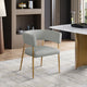 Creston Durable Linen Textured Fabric Upholstered Dining Chair, Grey