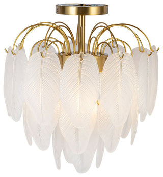Alessia - Semi-Flush Mount - 4-Light - Brushed Brass